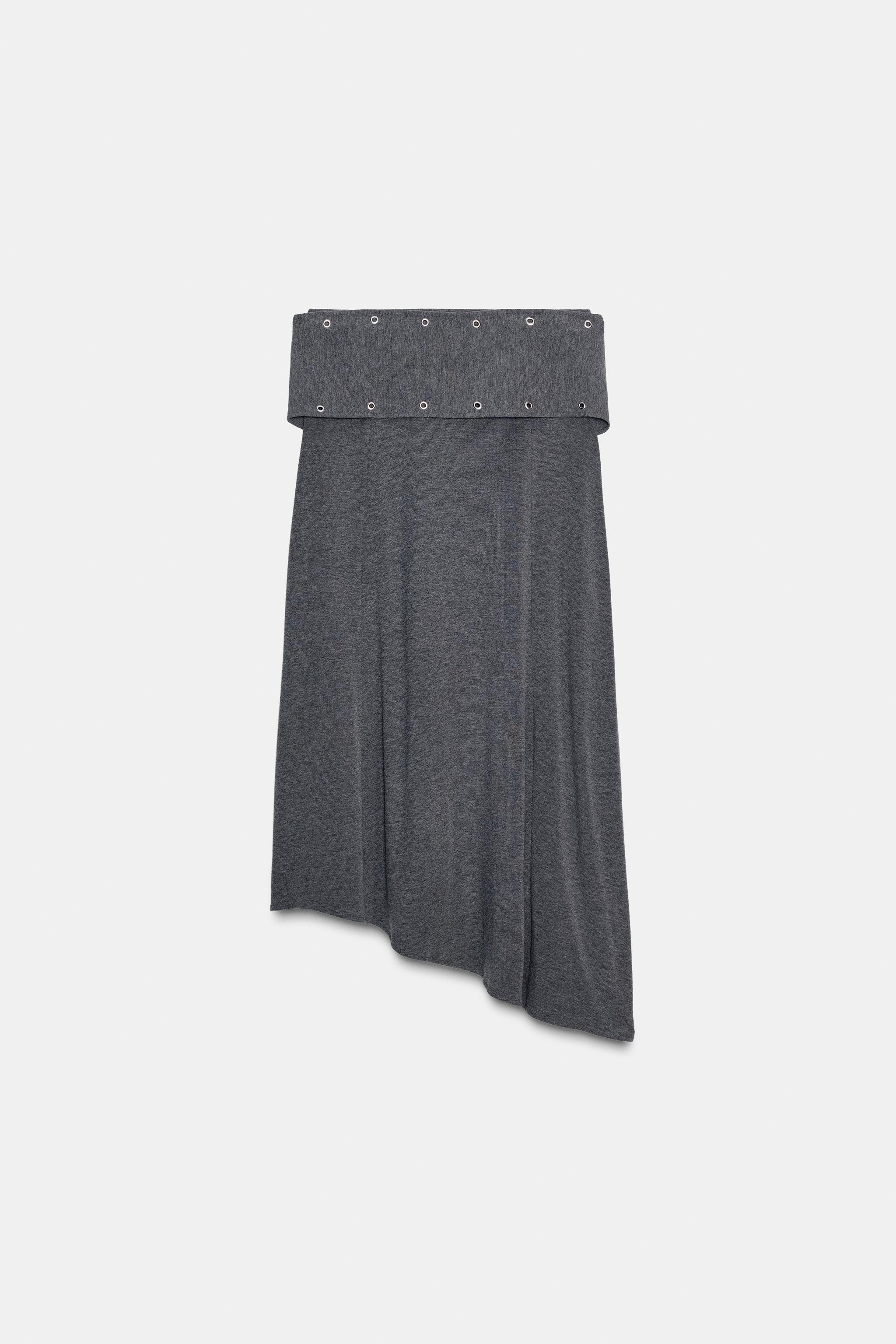 SOFT STUDDED MIDI SKIRT